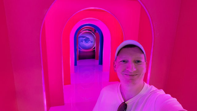 Selfie in the Big Brother House Airlock